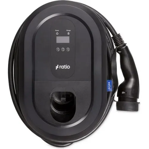 Ratio Solid 22 kW Wallbox mit Typ 2 Steckdose - Leistungsstarke 3-Phasen Wallbox mit 22 kW Ladeleistung und 32A Stromstärke. Ideal für schnelles Laden von Elektrofahrzeugen, inklusive 36 Monate Herstellergarantie.