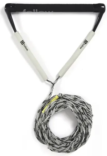 FOLLOW THE BASIC Hantel + Seil 2025 black/grey - Hanteln und Seile mit Schaumstoffaufsätzen für besseren Auftrieb, ideal für Anfänger, um das Gefühl im Wasser zu verbessern. Robust und langlebig mit Wildledergriff.