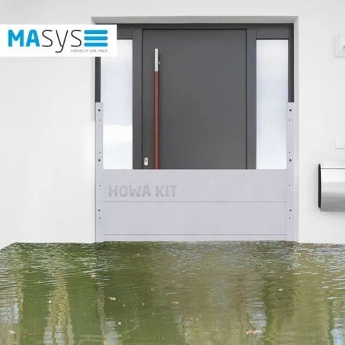 Masys Hochwasser-Kit Standard 1,20 m Breite, Höhe: 1 m - Schutz vor Hochwasser mit einem effektiven Kit, ideal für den Einsatz an Türen, sorgt für Sicherheit und schützt vor eindringendem Wasser.