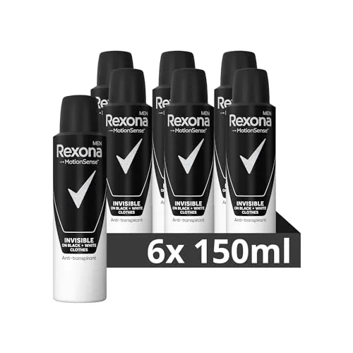 Rexona Men MotionSense Anti-Transpirant Spray - Deo für Männer mit 48 Stunden Schutz gegen Schwitzen und Körpergeruch. Ideal für schwarze und weiße Kleidung, schützt vor Rückständen und sorgt für Frische.