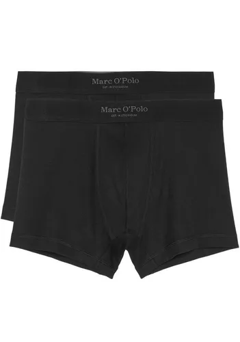Marc O'Polo Trunk Iconic Rib (2er Pack) - Elastischer Logobund in Schwarz, Größe S - Herrenunterhosen aus atmungsaktivem Feinripp mit elastischem Logobund für optimalen Tragekomfort und perfekte Passform.