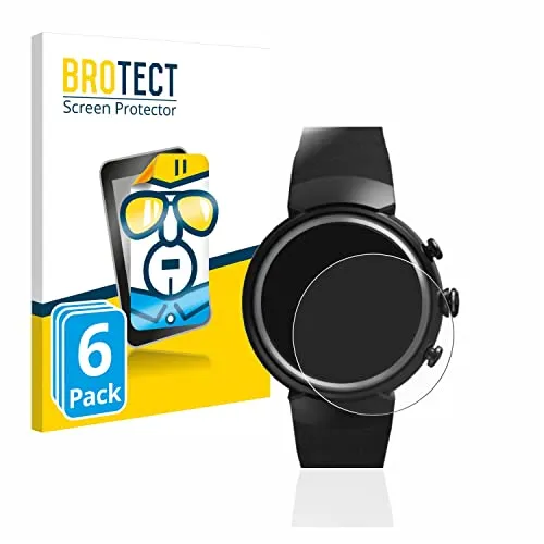 BROTECT 6 Stück Schutzfolie für ASUS ZenWatch 3 1.39" Displayschutz Folie Made in Germany, Ultra-Klar