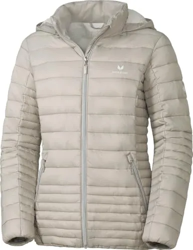 Patsy&Lou Damen Steppjacke ultraleicht mit abnehmbarer Kapuze - Federleichte Steppjacke für Damen, ideal für Reisen und Outdoor-Aktivitäten. Sie bietet optimalen Tragekomfort und Wärmeisolierung. Taillierte Passform und praktische Taschen machen sie zum perfekten Begleiter für jeden Tag.