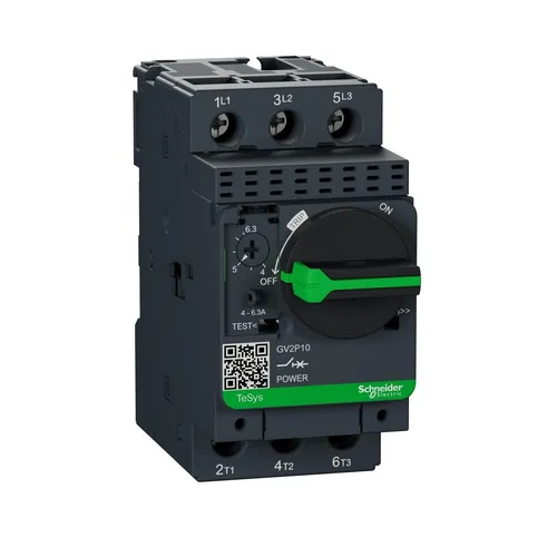 Schneider Electric GV2P10 Motorschutzschalter - Sonstige Elektroinstallationsartikel, zuverlässiger Schutz für Motoren gegen Überlast und Kurzschluss mit einfacher Installation.