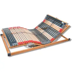 FMP Matratzenmanufaktur 7 Zonen Lattenrost Rhodos® EL - Erleben Sie höchsten Schlafkomfort mit diesem elektrisch verstellbaren Lattenrost (140x200 cm) mit 7 Zonen und Notabsenkung. Ideal für Aufstehhilfe, Entspannung und individuelles Liegen.