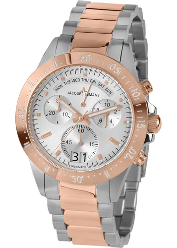 Jacques Lemans 40-10B Armbanduhr - Elegante Armbanduhr mit zeitlosem Design, ideal für jeden Anlass. Hochwertige Verarbeitung und präzise Uhrwerk-Technologie sorgen für zuverlässige Zeitmessung.