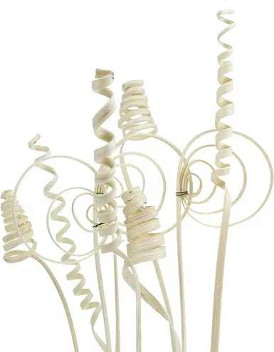 Cane Sortiment mini gebleicht 75 St – Dekorative Holzspiralen für Floristik & Basteln, 75 Stück