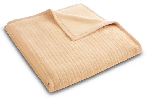 Biederlack Wohndecke Feel, braun 150x200 cm - Bettdecken in edlem Design, mit schöner Hoch-Tief-Struktur und OEKO-TEX® zertifiziert für ein wohliges Zuhause.