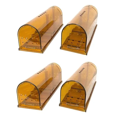 VOSSBACH Lebendfalle für Mäuse – Extra große humane Mausefalle - Effektive und humane Mausefalle in unauffälligem Design. Mit den kompakten Maßen von 18 x 6,5 x 7 cm ideal für jeden Einsatzort. Einfache Handhabung und sichere Freilassung der gefangenen Maus.