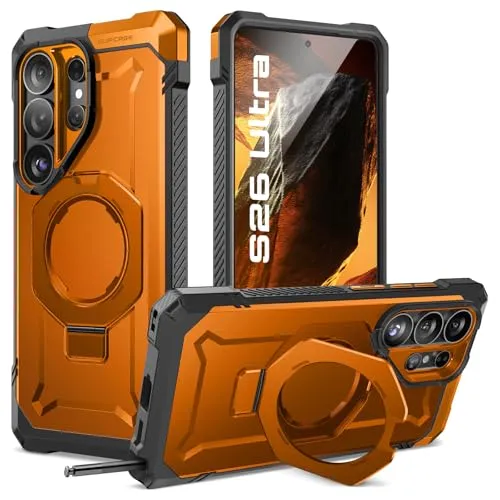 SUPCASE Unicorn Beetle Grip Hülle für Samsung Galaxy S26 Ultra mit Ringhalter und MagSafe-Kompatibilität - Stilvolle Schutzhülle für Samsung Galaxy S26 Ultra (6,9 Zoll) mit integriertem Ringhalter. Robuste TPU- und PC-Konstruktion, ideal für den täglichen Einsatz und sicherer Halt dank rutschfester Textur.