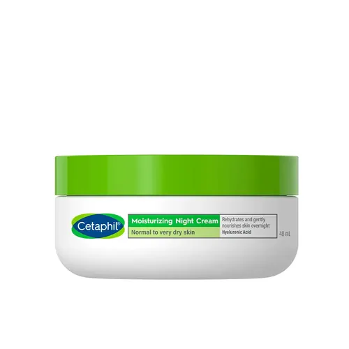 Cetaphil Nachtcreme mit Hyaluronsäure - Reichhaltige Nachtcreme für intensive Feuchtigkeit und Pflege über Nacht. Ideal zur Unterstützung der Hautregeneration während des Schlafs.