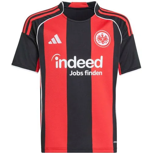 ADIDAS Kinder Trikot Eintracht Frankfurt 25/26 Heim - Trikots für Kinder mit klassischen roten und schwarzen Streifen, aus weichem Material mit feuchtigkeitsregulierendem AEROREADY für optimalen Komfort beim Spielen.
