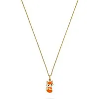 LITTLE FRIENDS FAVS Kinderkette 925er Silber Fuchs - Ketten für Mädchen, bezaubernde Halskette aus 925er Silber mit Fuchs-Anhänger, ideal als Geschenk für kleine Entdeckerinnen.