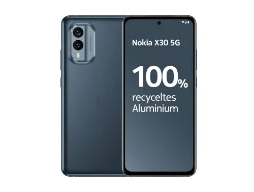 Nokia X30 5G Smartphone mit AMOLED PureDisplay - Simlockfreies Handy mit 6,43" FHD+ AMOLED-Display, 50 MP PureView OIS Kamera und 3 Jahren Garantie für nachhaltige Nutzung.