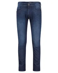 Replay Herren Jeans Anbass Slim-Fit mit Power Stretch, Dark Blue 007-1 - Jeans für Herren im Slim-Fit mit 5 Taschen, klassischem Reißverschluss und Power Stretch für ultimativen Komfort. Ideal für lässige Outfits und perfekten Sitz.