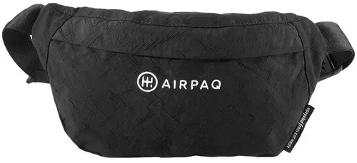 Airpaq Bauchtasche Hip Baq 2.0 black - 1,2 Liter - Gürteltaschen aus recycelten Autoteilen, umweltfreundlich und stylisch, robustes und wasserabweisendes Material für langlebigen Gebrauch.