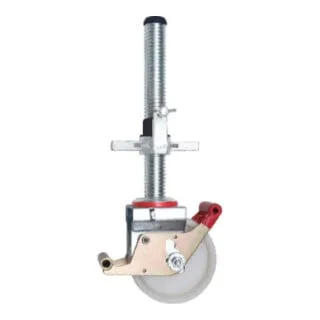 Hymer Lenkrolle mit Spindel 150mm für Fahrgerüste - Zubehör für Leitern & Gerüste, ideal für Fahrgerüste mit Auslegern, inklusive Buchsenset für einfache Montage.