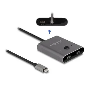 DeLOCK 11500 8K USB-Switch 2-fach - EDV-Peripherie für mehrere Geräte - Nutzen Sie mit dem kompakten DeLOCK 11500 8K USB-Switch 2-fach mehrere USB-C Schnittstellen gleichzeitig und profitieren Sie von schnellen Datenübertragungsraten bis zu 1 Gbit/s.
