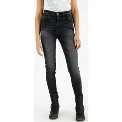 Rokker Tech High Waist Damen Motorrad Jeans, schwarz-grau, Größe 36