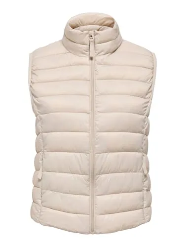ONLY Steppweste ONLTAHIA LW QUILTED WAISTCOAT OTW - Stylische Steppweste von ONLY mit leicht glänzender Oberfläche. Der klassische Schnitt passt perfekt zu Jeans und Pullovern, ideal für Freizeitaktivitäten oder entspannte Ausflüge.