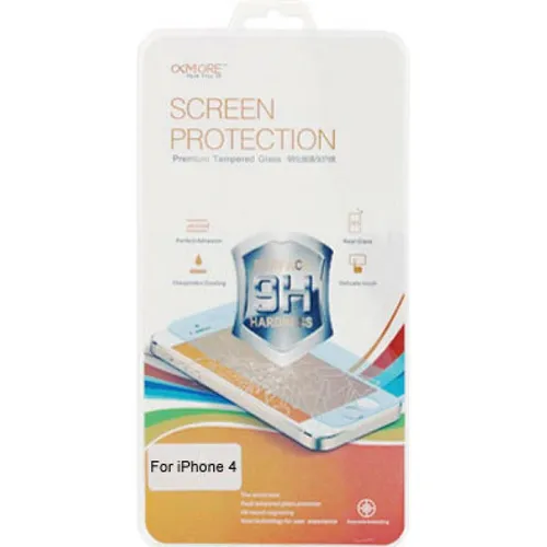 Okmore 9H Displayschutzfolie Glas iPhone 4 / 4s (1 Stk., Apple iPhone 4, Apple iPhone 4s) (30380204)