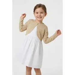 happy girls Bolero in Gold mit Glitzerlook und gewellten Kanten - Elegantes Bolero für festliche Anlässe, aus pflegeleichtem Material, ideal für ein glanzvolles Outfit in Größe 104.
