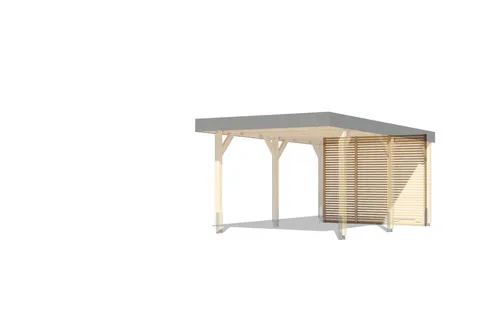 Karibu Rückwand für Leimholz Einzel-Carport - Zubehör für Carports, 18 mm starke Rückwand, ideal für geschützten Bereich unter dem Carport, Maße 288 cm x 229 cm (B x H)