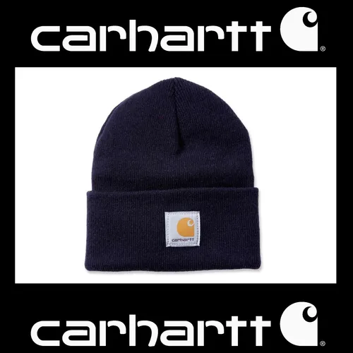 Original ! CARHARTT unisex Herren Damen Mütze A18 Rippstrick Beanie Navy Blau