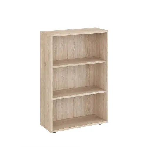 KOMTO Regal 60 cm breit Sonoma Eiche - Bücherregal mit 3 höhenverstellbaren Ebenen, ideal für Bücher und Dekoration. Hergestellt aus hochwertigem Holz für Langlebigkeit und Umweltfreundlichkeit, einfach zu montieren.