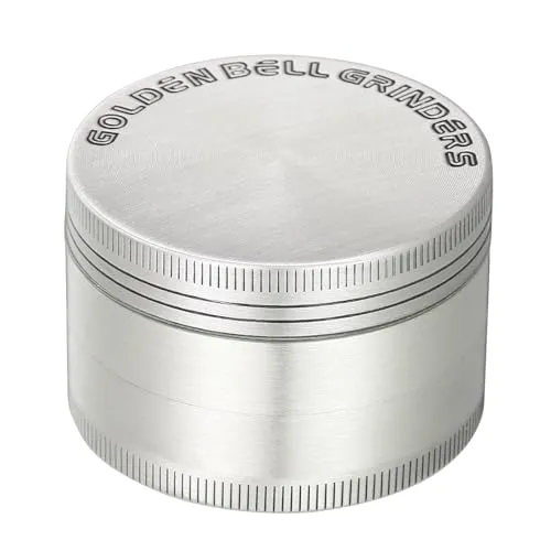LIHAO Pollen Grinder Crusher für Spice,Kräuter,Gewürze,Herb,Kaffee 4-teiliges Set mit Pollen Scraper (Silbrig)