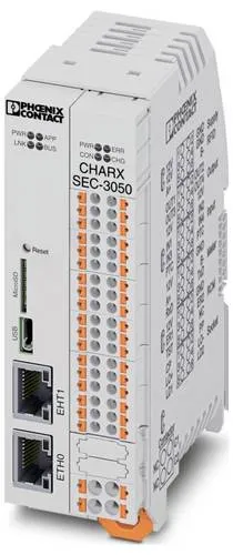 Phoenix Contact CHARX SEC-3050 eMobility Ladesteuergerät - Modulares AC-Ladesteuergerät für eine effiziente Steuerung von E-Mobilität, ausgestattet mit innovativer Technologie und vielseitigen Kommunikationsprotokollen.