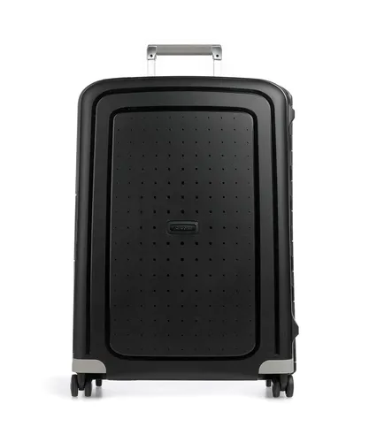 Samsonite S'Cure Spinner 69 cm Black - Trolley mit 79 Litern Fassungsvermögen, kratz- und stoßfestem Polypropylen, 360° drehbaren Rädern und TSA-Zahlenschloss für sichere Reisen.