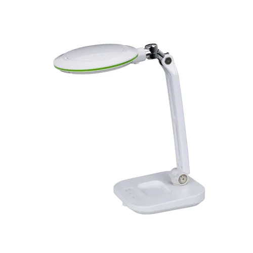 Lumeno Lupenlampe Lambda S Tischlupenleuchte - Lupenleuchten mit 3 Dioptrien, stufenlos dimmbar und integrierter LED, ideal für präzise Arbeiten wie Kosmetik und Handarbeiten.