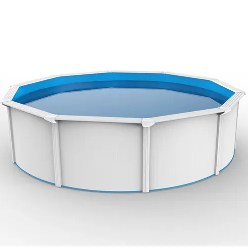 Steinbach Nuovo de Luxe Stahlwand Swimming Pool Set - Swimmingpool Set mit Ø 360 x 120 cm, inklusive Pool Starterset Chlor. Robuste Stahlwand und winterfeste Innenfolie für jahrelangen Badespaß im eigenen Garten.