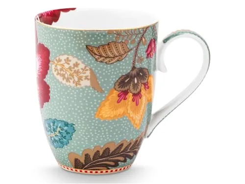Pip Studio Blooming Tales Fantasy Blue Henkelbecher Large 0,365l