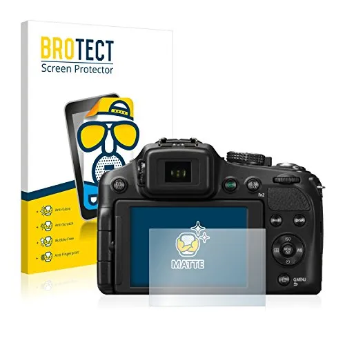BROTECT Entspiegelungs-Schutzfolie für Panasonic Lumix DMC-FZ200 (2 Stück) Matte Displayschutz-Folie, Anti-Reflex, Anti-Fingerprint