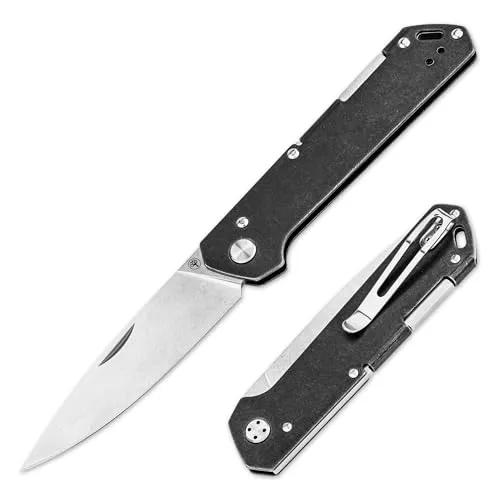 Böker SOLINGEN Kihon Bifold 42a Messer - Extrem robustes Backlock Klappmesser - Taschenmesser mit 8,1 cm MagnaCut Klinge, ideal für Alltag und Outdoor. Extra flacher Vollmetallgriff, leicht und korrosionsbeständig – der perfekte Begleiter für Trekking, Angeln und Camping.