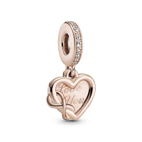 Pandora Rose 789369C01 Charm-Anhänger Damen Love You Unendlichkeits-Herz