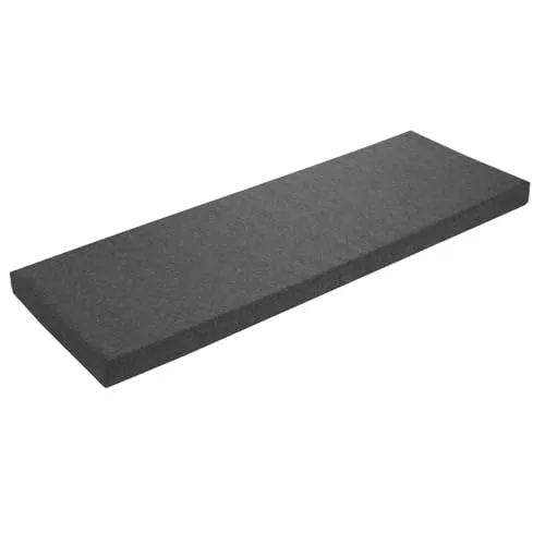 Sleepling Bankauflage dunkelgrau 120 x 40 cm - Bankauflage mit waschbarem Bezug und rutschfester Unterseite, ideal für Komfort und Stil in Ihrem Zuhause – perfekt für Indoor und Outdoor!