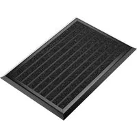 WEST & EAST Fußmatte außen mit Aluminium Rand 40 x 60 cm - Hochwertige Fußmatte für den Außenbereich mit rutschfester Gummibeschichtung, entfernt effektiv Schmutz und Feuchtigkeit für einen sauberen Eingangsbereich.