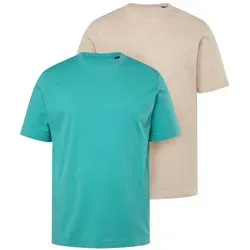 JP1880 T-Shirt T-Shirts Basic 2er-Pack Rundhals bis 8XL (2-tlg) blau 7XL