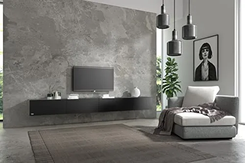 Wuun® TV-Lowboard Somero I 100-360cm – Modernes TV-Schrankdesign für Ihr Wohnzimmer - Stylisches TV-Lowboard Somero in flexibler Größe von 100 bis 360 cm. Mit schwebender Optik und hochwertiger Verarbeitung, ideal für jedes Wohnzimmer. Praktisches Push-to-Open-System für komfortable Nutzung. Robuste Materialien sorgen für Langlebigkeit.