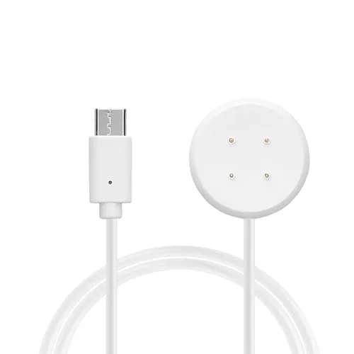 kwmobile USB C Ladekabel kompatibel mit Google Pixel Watch 3 / Pixel Watch 2 / Fitbit Versa 4 3 2 / Ace LTE - Kabel Charger - Smart Watch Typ C Ersatzkabel - Fitnesstracker Aufladekabel