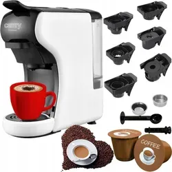 Kapselmaschine Camry CR 4414 für Nespresso & Dolce Gusto - Vielseitige Kapselmaschine mit 19 Bar Druck für perfekten Kaffeegenuss. Schnelles Aufheizen in 20-25 Sekunden und kompakte Bauweise für jede Küche.