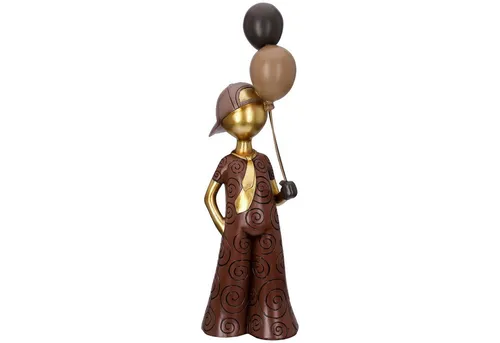 GILDE Dekofigur Ballonjunge, 43 cm - Verspielt und charmant: Diese Kunstharzfigur eines Jungen mit Hut und Ballon eignet sich perfekt als Deko für Wohnzimmer oder Kinderzimmer und ist eine tolle Geschenkidee.