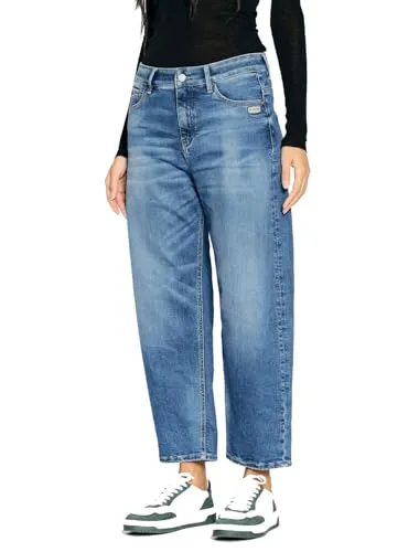 GANG 5-Pocket-Jeans 94IDA cropped blau 31 (40) - Hochwertige Jeans im Ballonstil mit cropped Länge, ideal für einen lässigen Look. Aus 90% Baumwolle gefertigt, bietet sie Komfort und Stil in vint used blue.