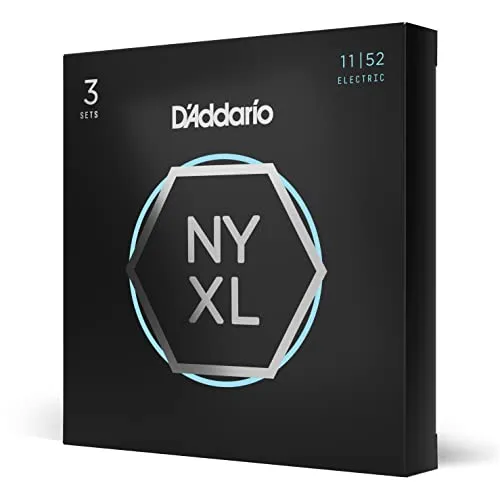 D'Addario NYXL1152-3P E-Gitarrensaiten - Instrumentenzubehör für 6-Saiter E-Gitarre, mit innovativem NY Steel für verbesserte Stabilität und längere Lebensdauer.