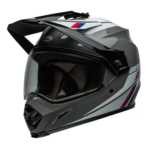 Bell MX-9 Adventure MIPS Alpine - Endurohelm Dunkelgrau/Schwarz - Größe S - Motorradhelm mit MIPS-Schutz für zusätzliche Sicherheit, kratzfestem Visier und optimaler Belüftung für alle Abenteuer auf und abseits der Straße.