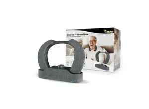 LEICKE Edgar Duo TV-Lautsprecher Nackenkopfhörer - Lautsprecher für Senioren, kombiniert Lautsprecher und Kopfhörer für individuellen TV-Klang und einfache Bedienung.