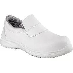 securesse Slipper niedrig S2 SRC - Leicht und komfortabel in Weiß - Größe 36 - Leichter Slipper nach EN 20345:2011 S2 SRC. Atmungsaktive Microfaser, druck- und dehnungsbeständig. Ideal für den professionellen Einsatz mit hohem Tragekomfort und verbesserter Rutschhemmung.